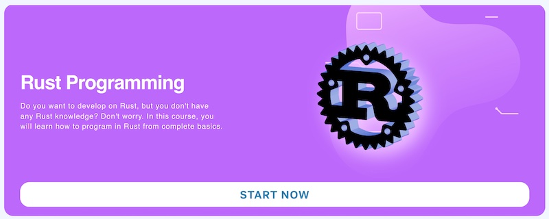 Take the Rust Programming course after you've learned how to buy your first cryptocurrency!