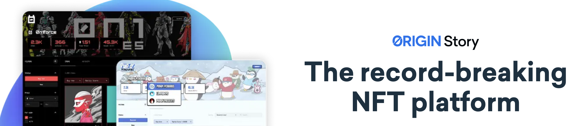 Origin Story marketing material on the Origin Protocol website